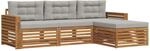 Outdoor-sofagarnitur 4 Stk. Natur Und Hellgrau Vidaxl