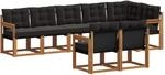 Vidaxl Outdoor Sofa Set 8 Pcs Natural And Black
