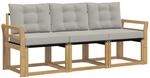Outdoor-sofagarnitur 3 Stk. Wei&szlig; Und Hellgrau Vidaxl