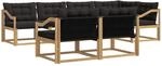 Outdoor-sofagarnitur 7 Stk. Wei&szlig; Und Schwarz Vidaxl
