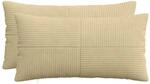 Kissenbezug 2 Pcs Almelo Grau-gr&uuml;n 40 X 80 Cm Cord Vidaxl