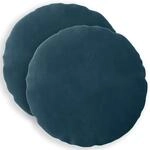 Kissenbezug 2 Pcs Heerlen Blau &Oslash; 30 Cm Samt Vidaxl
