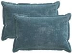 Kissenbezug 2 Stk. Houten Blau 50 X 70 Cm Chenille-stoff Vidaxl