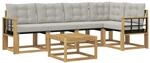 Outdoor-sofagarnitur 6 Stk. Wei&szlig; Und Hellgrau Vidaxl