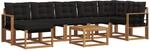 Vidaxl Outdoor Sofa Set 8 Pcs Natural And Black