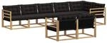 Outdoor-sofagarnitur 8 Stk. Wei&szlig; Und Schwarz Vidaxl