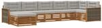 Outdoor-sofagarnitur 7 Stk. Natur Und Hellgrau Vidaxl