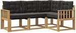 Vidaxl Outdoor Sofa Set 4 Pcs White And Black