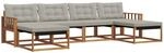 Vidaxl Outdoor Sofa Set 6 Pcs Natural And Light Grey