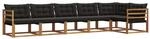 Vidaxl Outdoor Sofa Set 6 Pcs Natural And Black