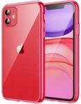 Schutzh&uuml;lle F&uuml;r Iphone 11 (6,1 Zoll) Transparent, Rot, Sto&szlig;fest, Kratzfest