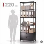 Regal Mit Schubladen F&uuml;rs B&uuml;ro, F&uuml;r Ordner Und Dokumente, Offene Regalb&ouml;den,
