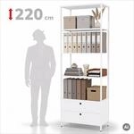 Regal Mit Schubladen F&uuml;r Das B&uuml;ro, F&uuml;r Aktenordner Und Dokumente, Offene