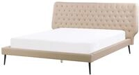 Bett Mit Lattenrost Kunstleder Essonne 160 X 200 Cm Beige