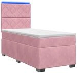 Boxspringbett Mit Matratze Mit Kopfteil Rosa 100 X 200 Cm Samt Vidaxl