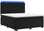 Boxspringbett Mit Matratze Schwarz 160 X 200 Cm Samt Vidaxl