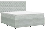 Boxspringbett Mit Matratze Hellgrau 180 X 200 Cm Samt Vidaxl