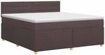 Boxspringbett Mit Matratze Dunkelbraun 140 X 200 Cm Stoff Vidaxl