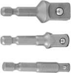 1/4 Bit Adapter Set 3-tlg.. L&auml;nge 50 Mm F&uuml;r Steckn&uuml;sse 1/4, 3/8, 1/2 -...