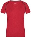 James & Nicholson Funktions-shirt Damen Jn495 Gr. L Red-melange/titan