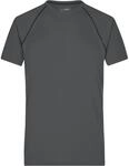 James & Nicholson Funktions-shirt Herren Jn496 Gr. L Titan/black