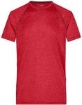 James & Nicholson Funktions-shirt Herren Jn496 Gr. L Red-melange/titan