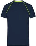 James & Nicholson Funktions-shirt Herren Jn496 Gr. 2xl Navy/bright-yellow