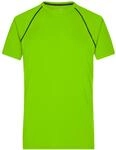 James & Nicholson Funktions-shirt Herren Jn496 Gr. L Bright-green/black