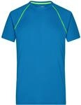 James & Nicholson Funktions-shirt Herren Jn496 Gr. L Bright-blue/bright-yellow