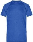 James & Nicholson Funktions-shirt Herren Jn496 Gr. L Blue-melange/navy