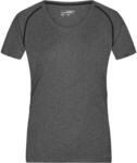 James & Nicholson Funktions-shirt Damen Jn495 Gr. L Black-melange/black