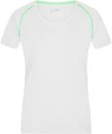James & Nicholson Funktions-shirt Damen Jn495 Gr. L White/bright-green