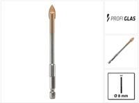 Alpen - Glasbohrer Spezialbohrer 1/4'-sechskantschaft L&auml;nge 110mm Bohrer &Oslash; 8mm Hm