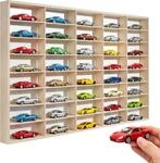 Deco Setzkasten Holz Sammlervitrine F&uuml;r Autos 1:32 - 40 F&auml;cher - Wandregal F&uuml;r