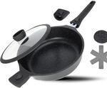 Schmorpfanne 28cm Mit Deckel, Induktion, Abnehmbarer Griff, Backofenfest