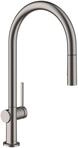 Hansgrohe Talis M54 - Sp&uuml;ltischarmatur Mit Ausziehbarer Brause, Geb&uuml;rstetes