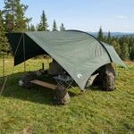 Vidaxl Camping Tarp Water-resistant Army Green 695 X 580 X 200 Cm