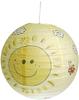 Papier Lampenschirm fürs Kinderzimmer mit fröhlichem Sonnen Motiv Ø 40cm