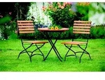 Schlossgarten Set 3tlg 2 St&uuml;hle Klapptisch &Oslash; 70cm