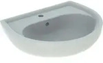 Renova Waschtisch, Breite 60cm, Tiefe 49cm, Hahnloch Mittig, &Uuml;berlauf Sichtbar,