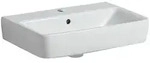 Geberit - Renova Compact Waschtisch, Breite 55cm, Tiefe 37cm, Hahnloch Mittig,