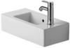 Handwaschbecken Vero 50cm Hahnloch Vorstich, links und rechts, Farbe: Weiß -