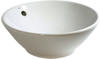 Bacino - Waschbecken ohne Hahnloch mit Überlauf, Durchschnitt 420mm, Weiß