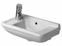 Handwaschbecken Starck 3 50cm, Hahnloch vorgestochen links und rechts, Farbe: Weiß -