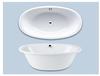 Ellipso Duo Oval, freistehende Badewanne, 232-7 190x100cm, Farbe: Weiß -