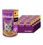 Packung Mit 24 Whiskas Nassfutter F&uuml;r Ausgewachsene H&uuml;hner In So&szlig;e, 400 G