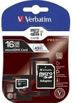 Verbatim 16 Gb Class 10 Microsdhc-speicherkarte + Adapter