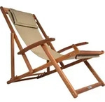 Casaria&reg; Sonnenliege Holz Wetterfest Klappbar 3-fach Verstellbar Bis 160kg