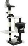 Lionto - Kratzbaum Kletterbaum Katzenkratzbaum H&ouml;he 112 Cm, Schwarz/wei&szlig;