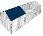Freilaufgehege 180x75x75 Sonnenschutz Auslauf Garten Kaninchenstall Hasenstall